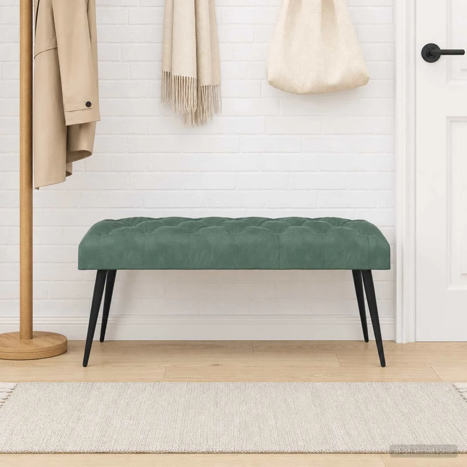 Klop s gumbnim oblazinjenjem Morsko zelena 110 x 40 x 46 cm