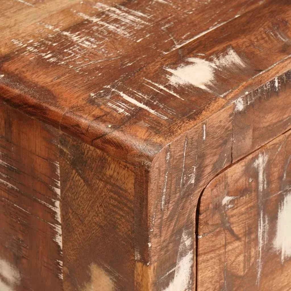 Stranska miza Rjava 40 x 32 x 46 cm Trdna obnovljena les - slika 9