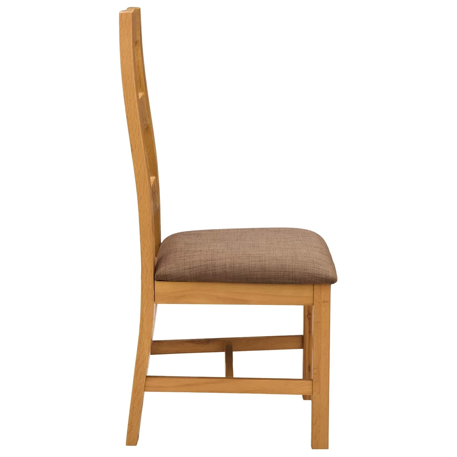 Jedilni stol 2 kos Masivno hrastovo les Siva 45 x 51 x 105 cm - slika 4