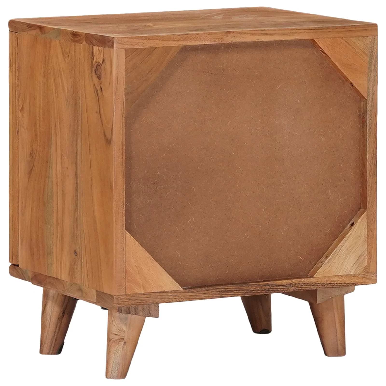 Ročno izdelana nočna omarica Teak rjava 40 x 30 x 45 cm - slika 7