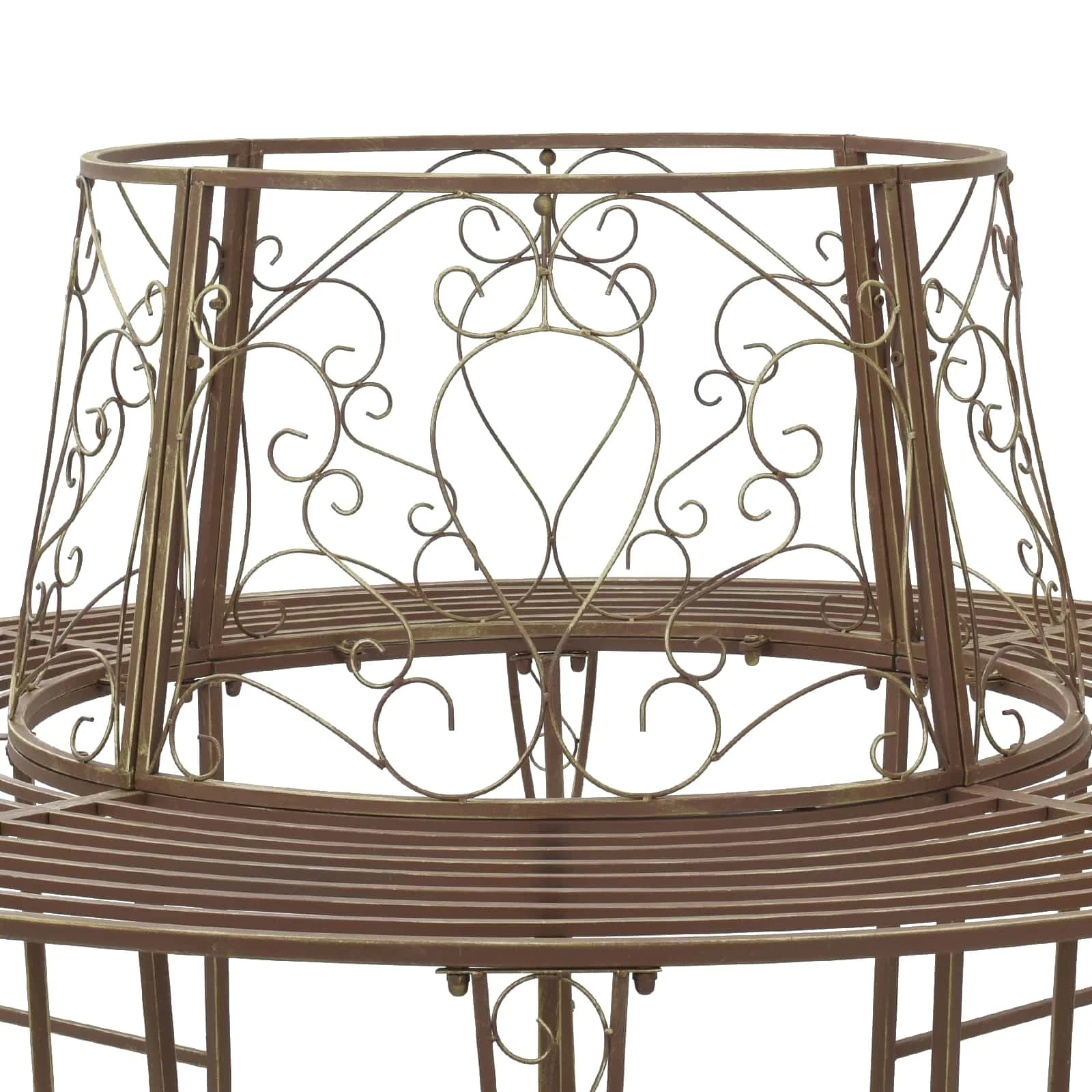 Banka Dreves 8-Število sedežev Ø 160 x 89 cm Jeklo Antik rjava - slika 5
