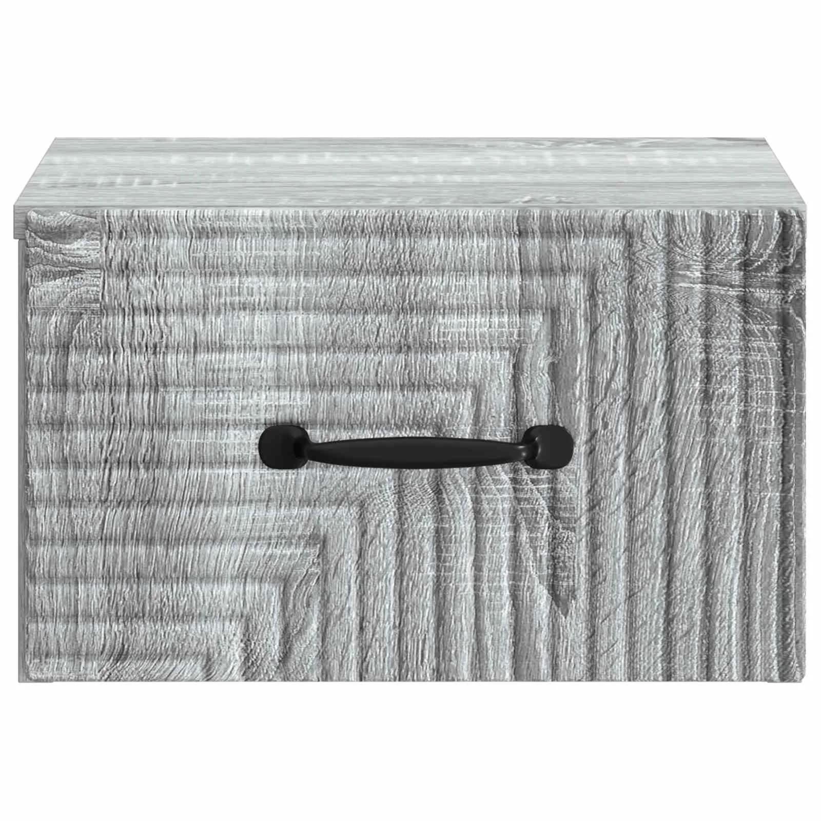 Stenski nočni omarici 2 kos Siva Sonoma 34,5 x 33 x 20 cm - slika 7