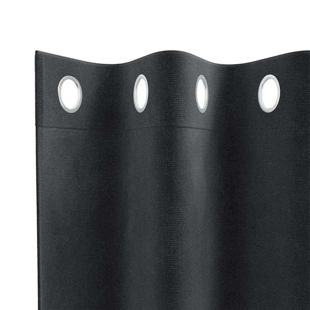 Zatemnitvene zavese 2 kos Temno siva 140 x 175 cm Žamet - slika 5