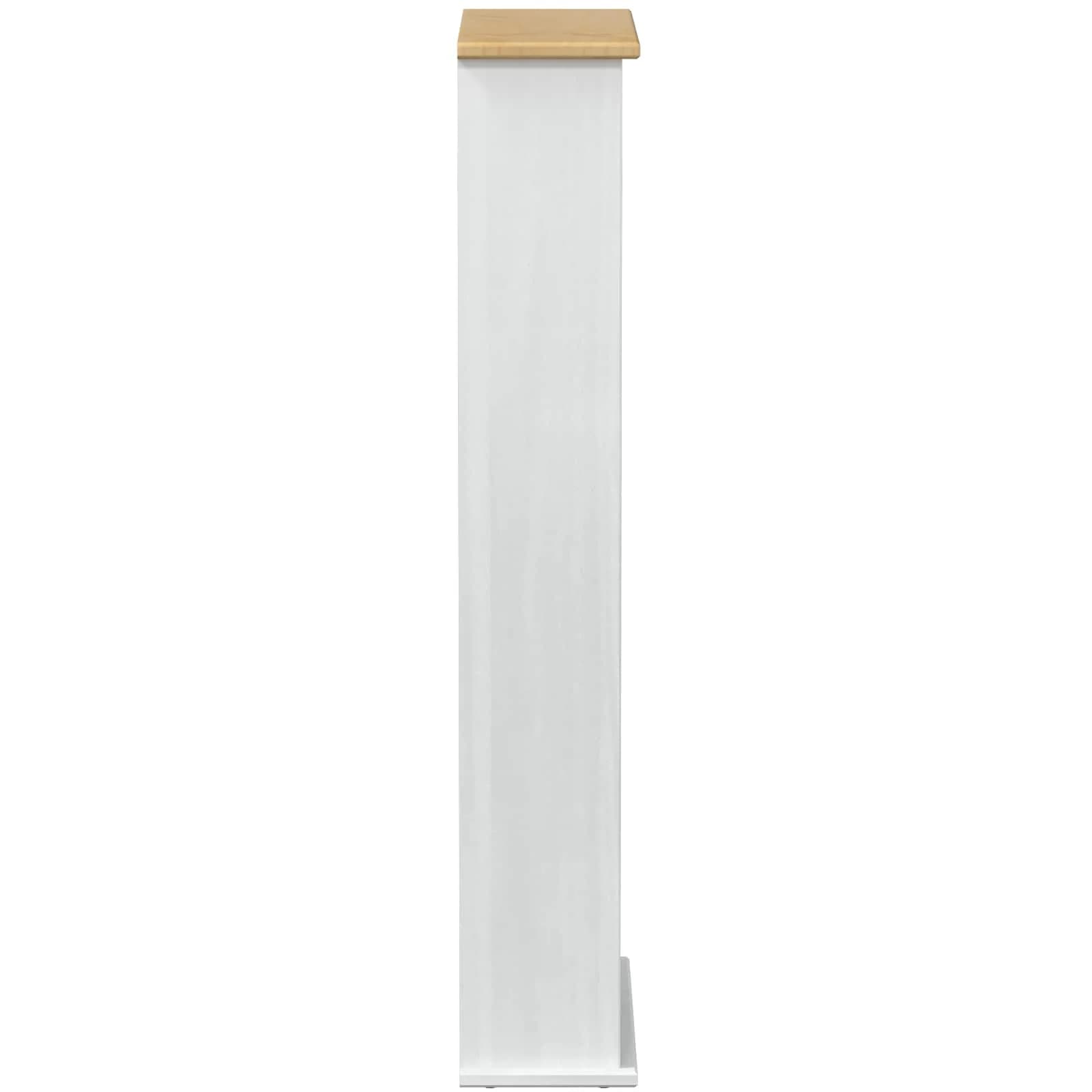 CD omara Bela 52 x 17.5 x 103 cm Masivno borovo les - slika 5