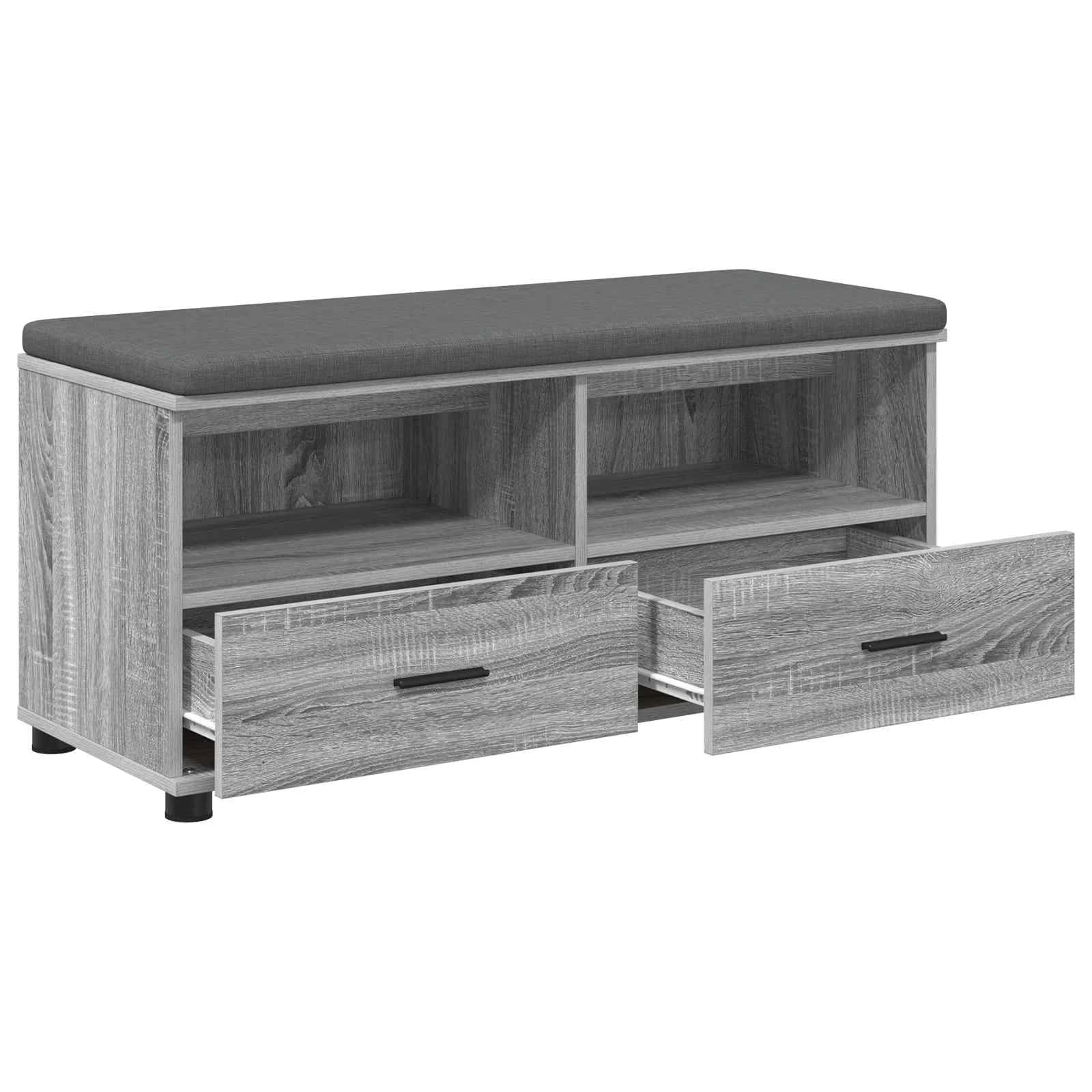 Haldna klop z blazino s predalom Siva Sonoma 100 x 38 x 46 cm - slika 5