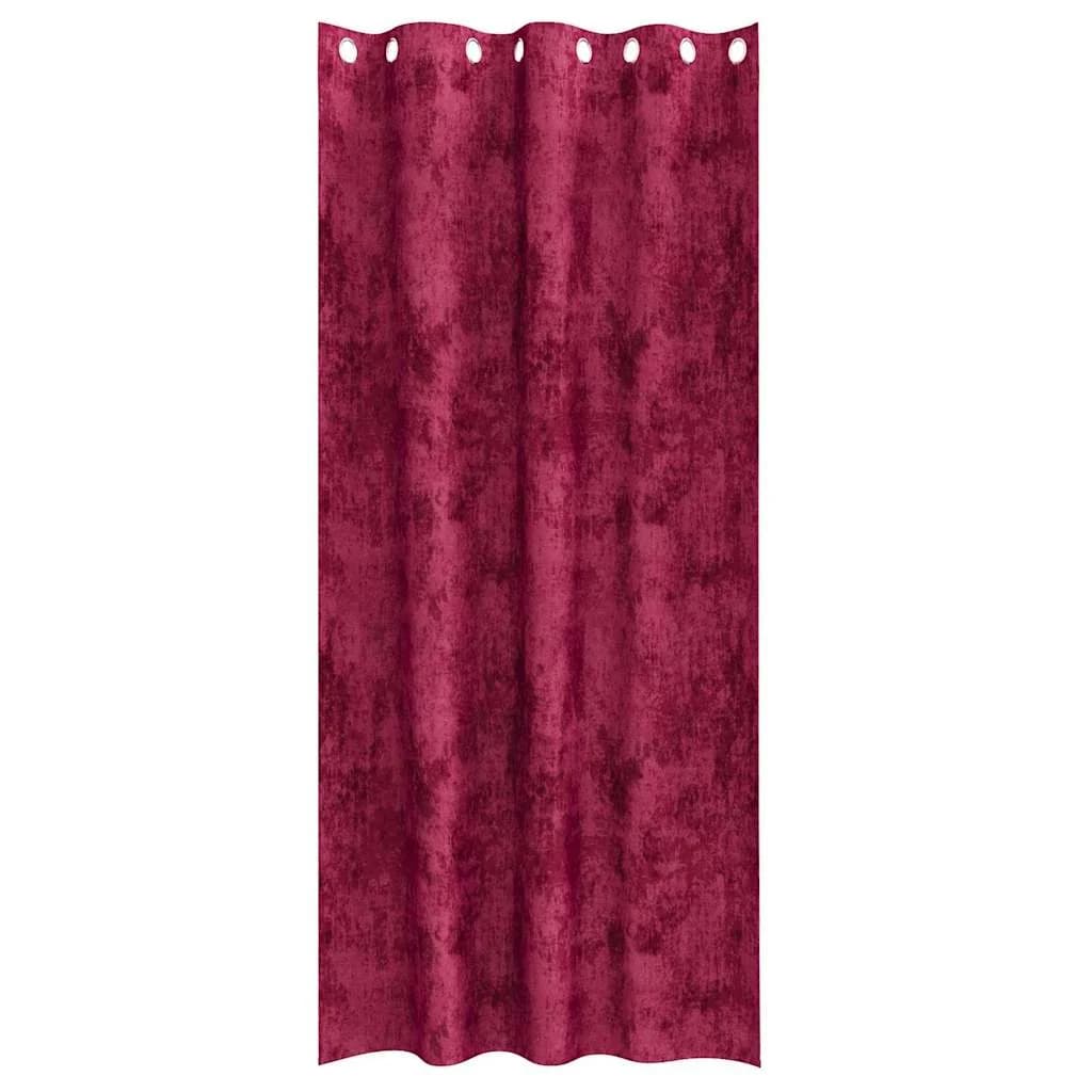 Velvete zavese 2 kos Vinorodna rdeča 260 x 140 cm Žamet - slika 4