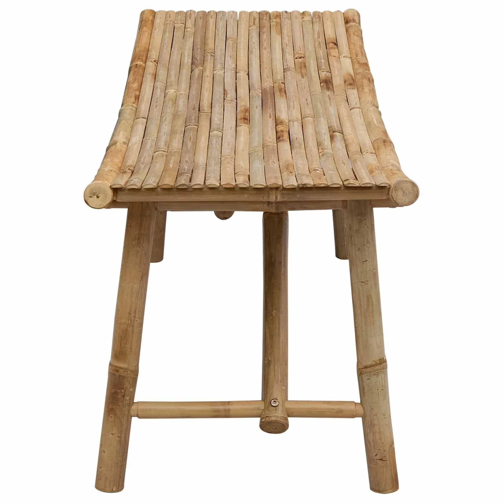 Vrtna klop 110 x 45 x 50 cm Bambus Naravna Pravokotna - slika 5