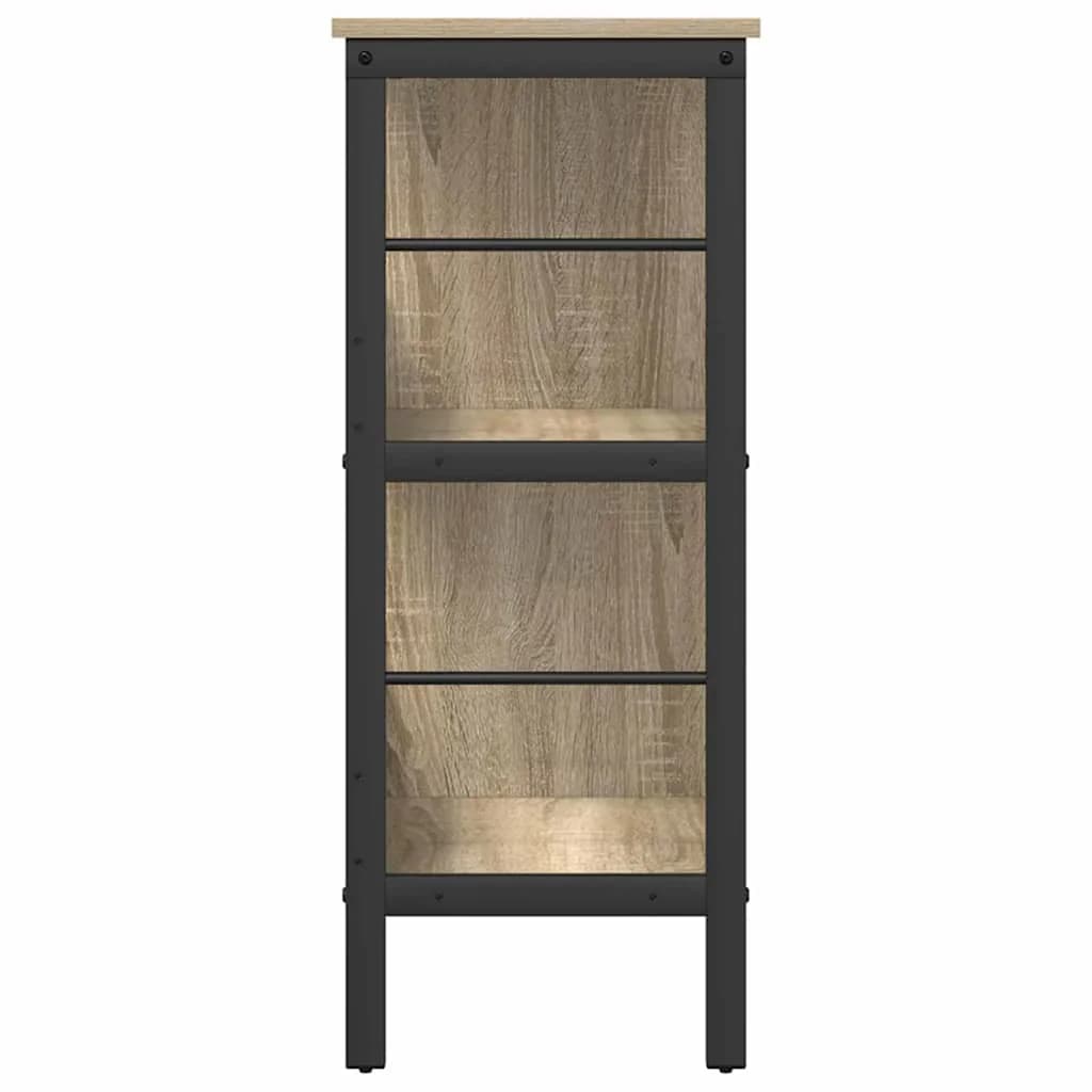 Knjižna polica 4 nivojev 82 x 32 x 79 cm Inženirski les - slika 6