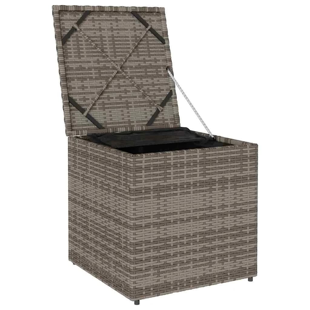 Škatla za blazine Siva 50 x 50 x 50 cm poli ratan - slika 4