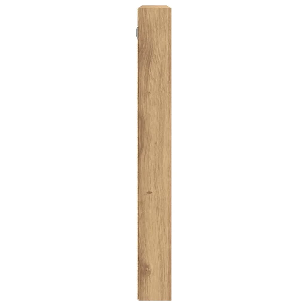 Razstavna omara Montaža za steno Umetni hrast 100 x 8,5 x 75 cm - slika 7