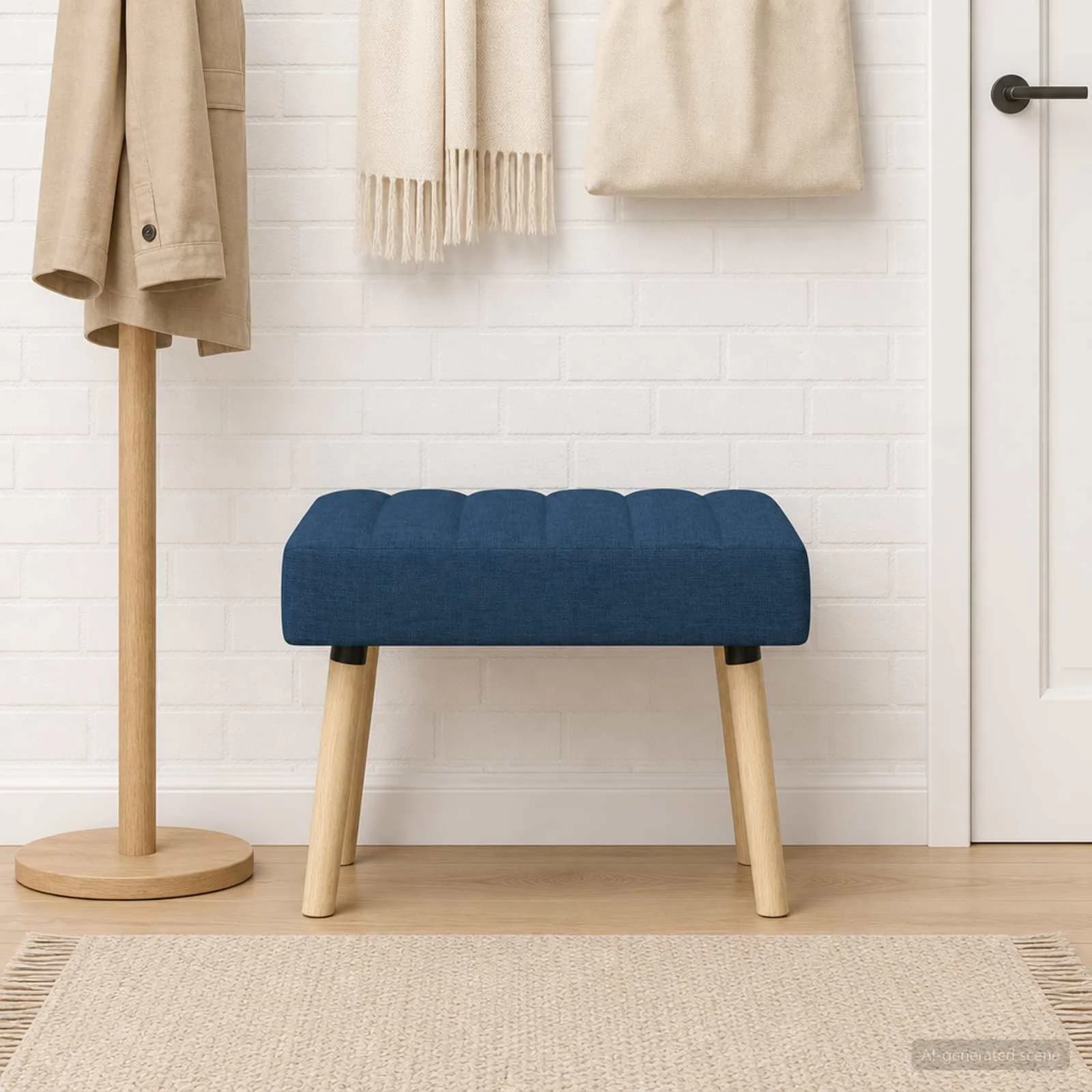Bench z kanalnim oblazinjenjem Modra 60 x 40 x 45 cm Blago - slika 5