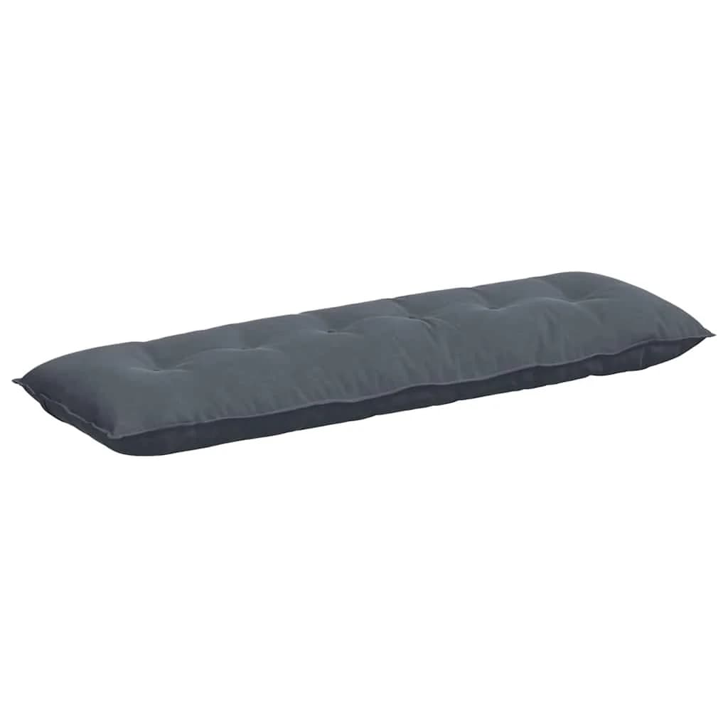 Poglavni vzglavnik Temno siva 160 x 50 cm Žametna tkanina - slika 2