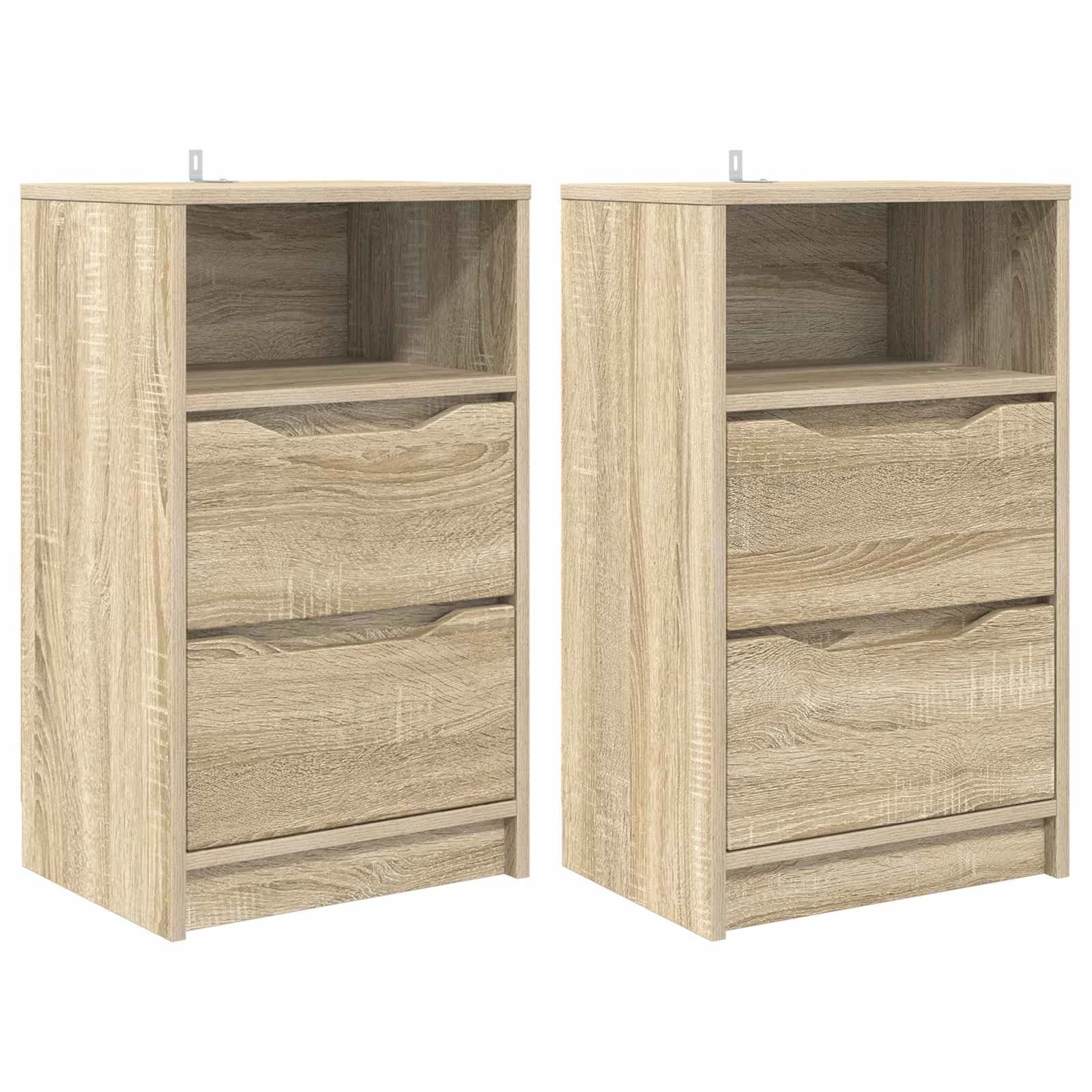 Posteljne mize 2 kos Sonoma hrast 40 x 30 x 467 cm - slika 2