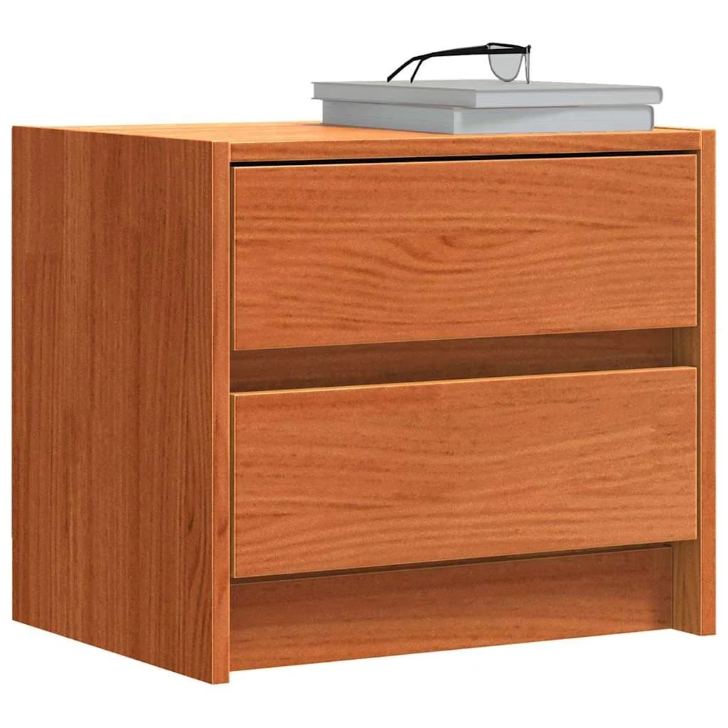 Posteljne mize 2 kos Voskast rjav 40 x 30,5 x 35,5 cm Borovina - slika 3