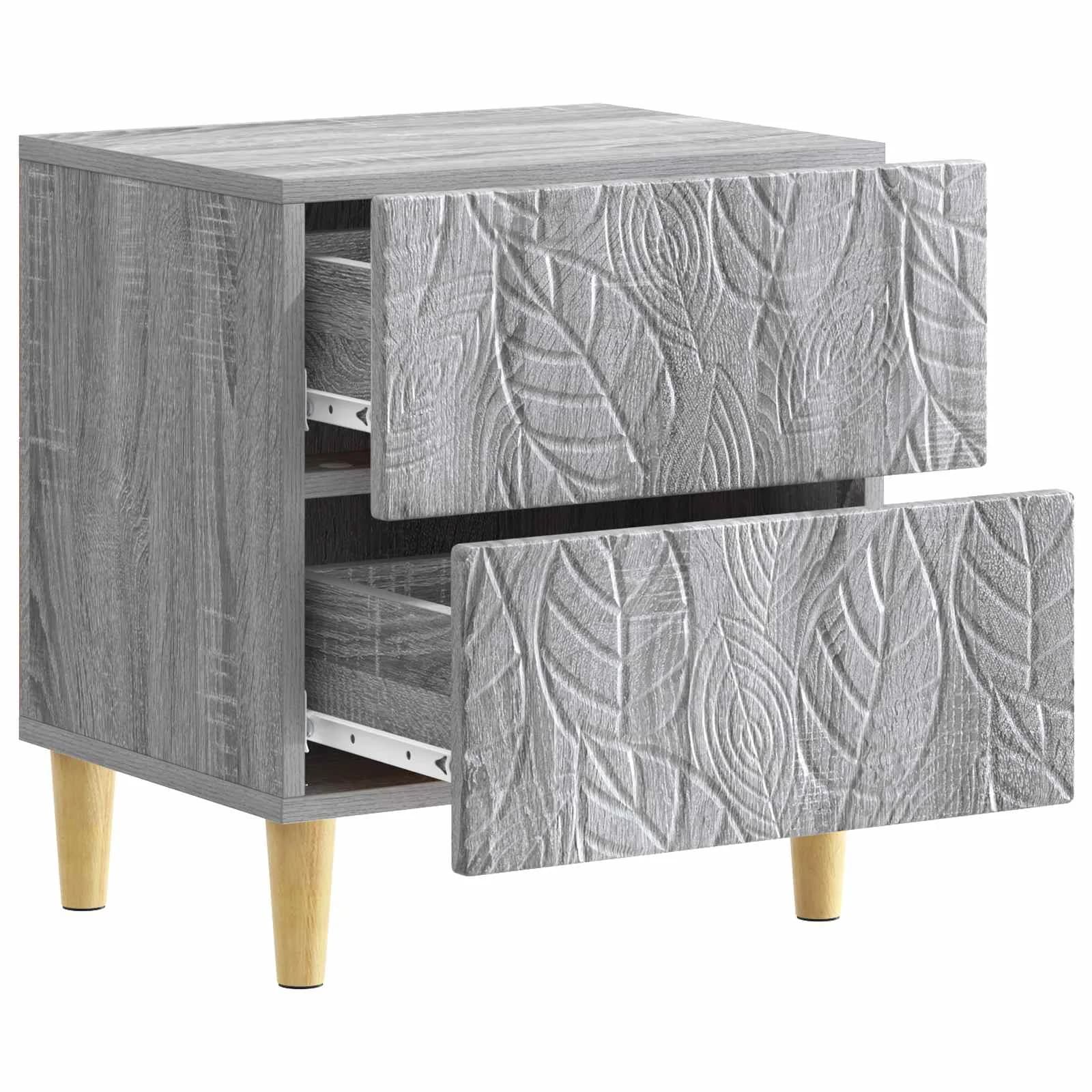 Nočna omarica 2 kos Siva Sonoma 43 x 34,5 x 48 cm - slika 5
