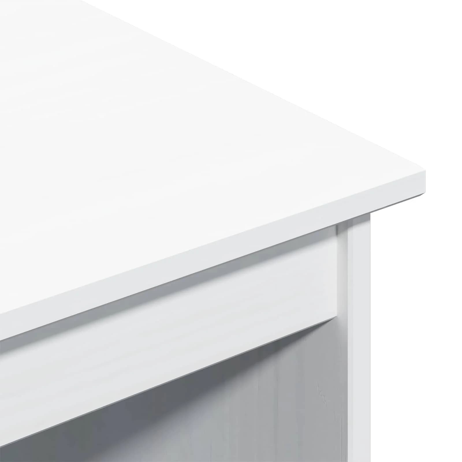 Miza Bela 112 x 50 x 75 cm Masivno borovo les - slika 7