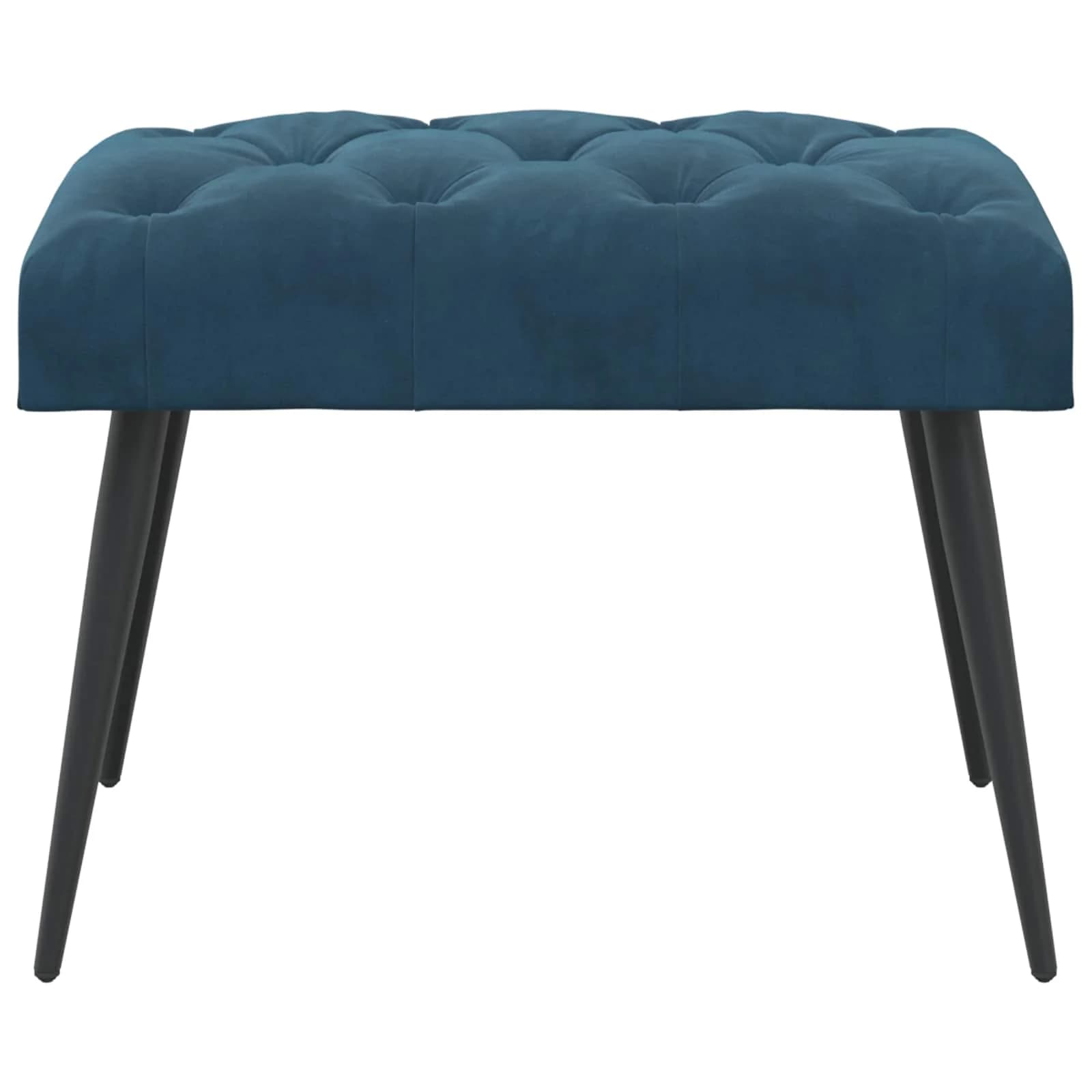 Klop s gumbnim oblazinjenjem Modra 60 x 40 x 45 cm Žamet - slika 5