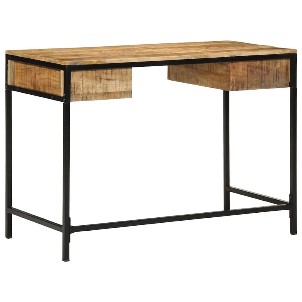 Pisalna miza Rjava 105 x 50 x 75 cm Trdna mango les in kovina - slika 7