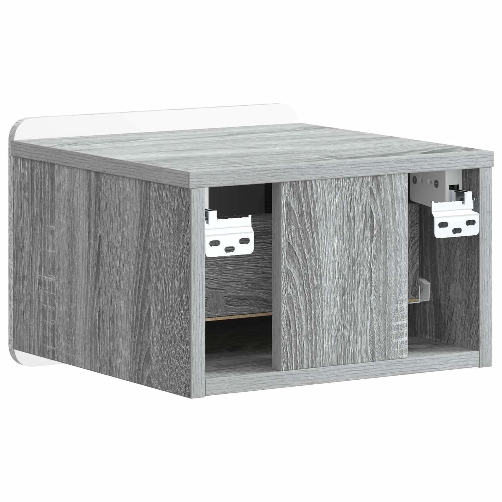 Stenski nočni omarici s predalom Siva Sonoma 33 x 34,5 x 24 cm - slika 7