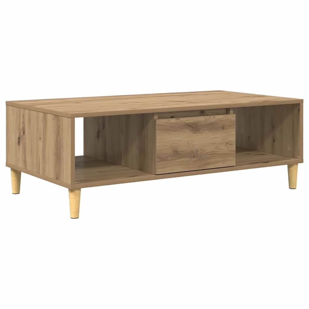 Klubska miza Umetni hrast 102 x 55 x 35 cm Inženirski les - slika 2