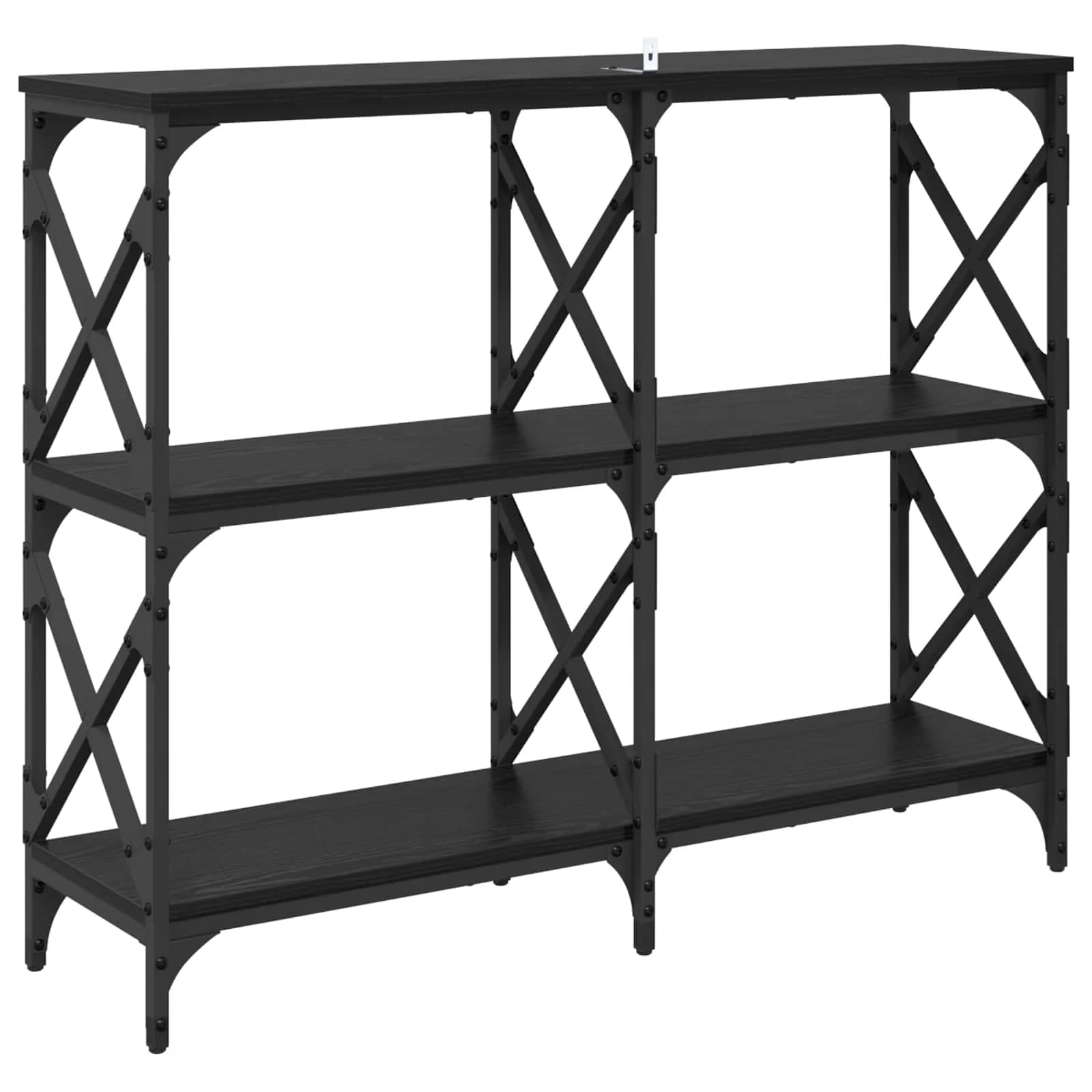 Konzolna miza Črna Orehovina 100 x 28 x 80,5 cm Inženirski les - slika 7