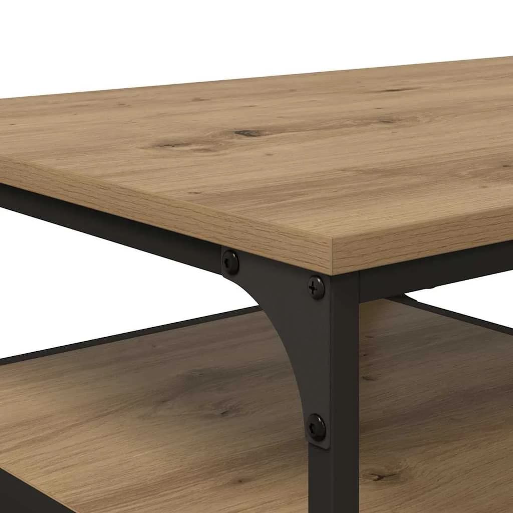 Klubska miza Umetni hrast 90 x 49 x 40 cm Inženirski les - slika 8