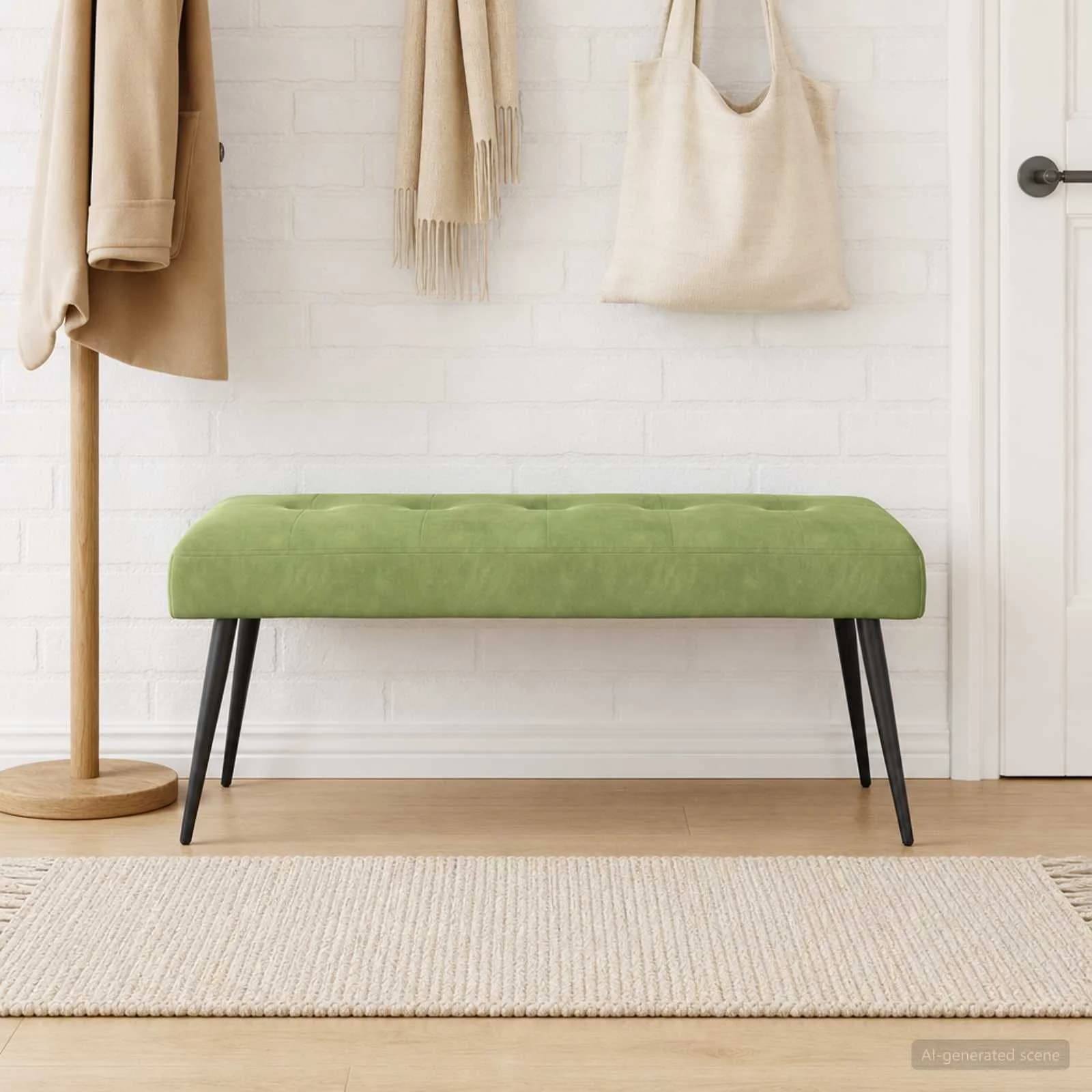 Klop s gumbnim oblazinjenjem Svetlo zelena 110 x 40 x 46 cm - slika 4