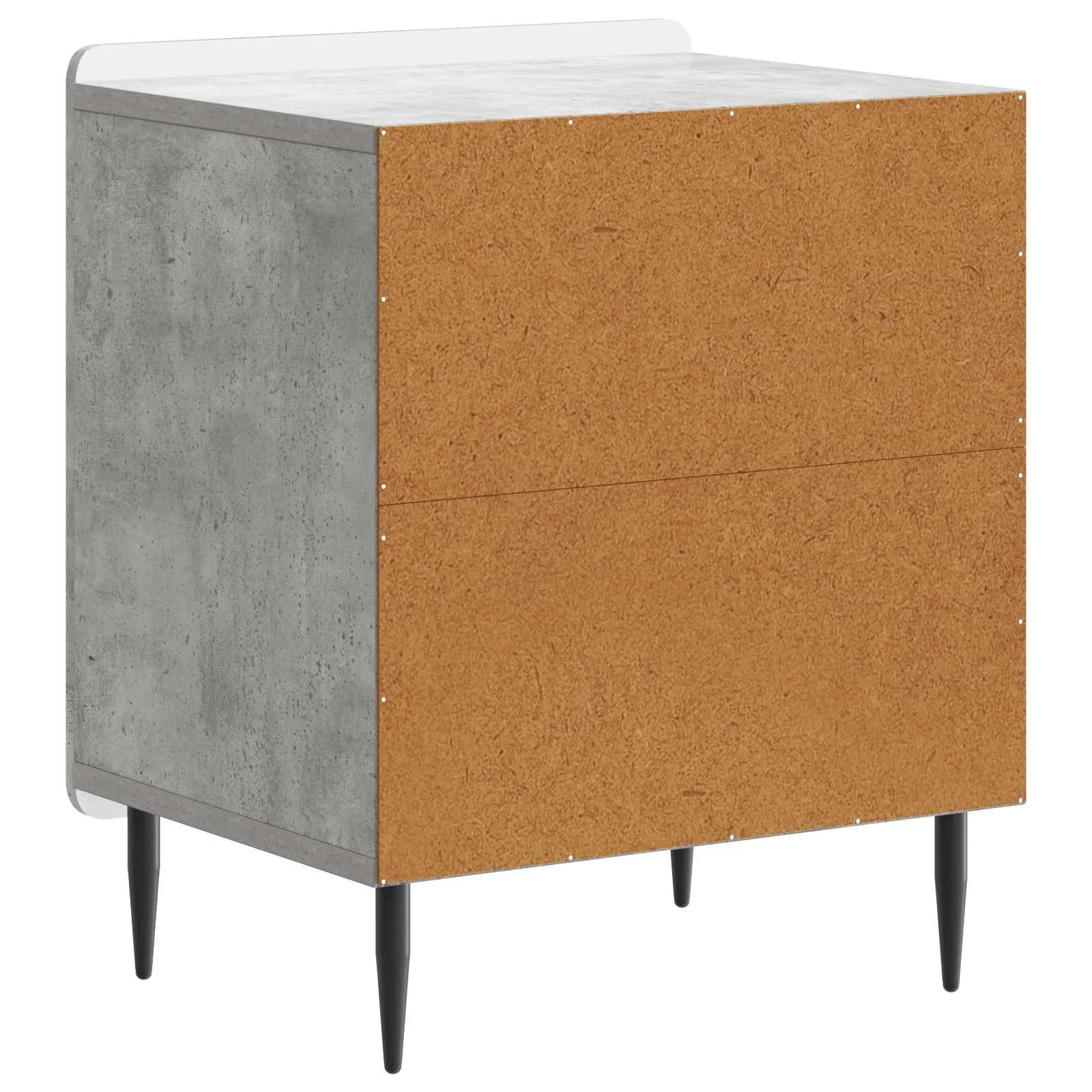 Nočna omarica 2 kos Betonsko siva 43 x 34,5 x 52 cm - slika 9