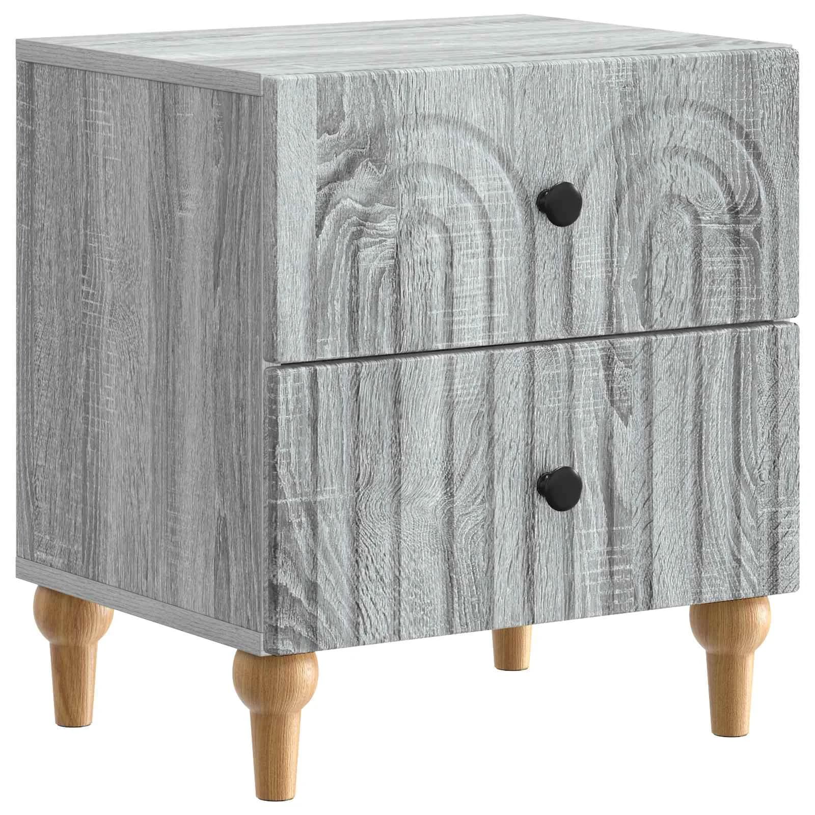 Nočna omarica 2 kos Siva Sonoma 43 x 34,5 x 48 cm - slika 5