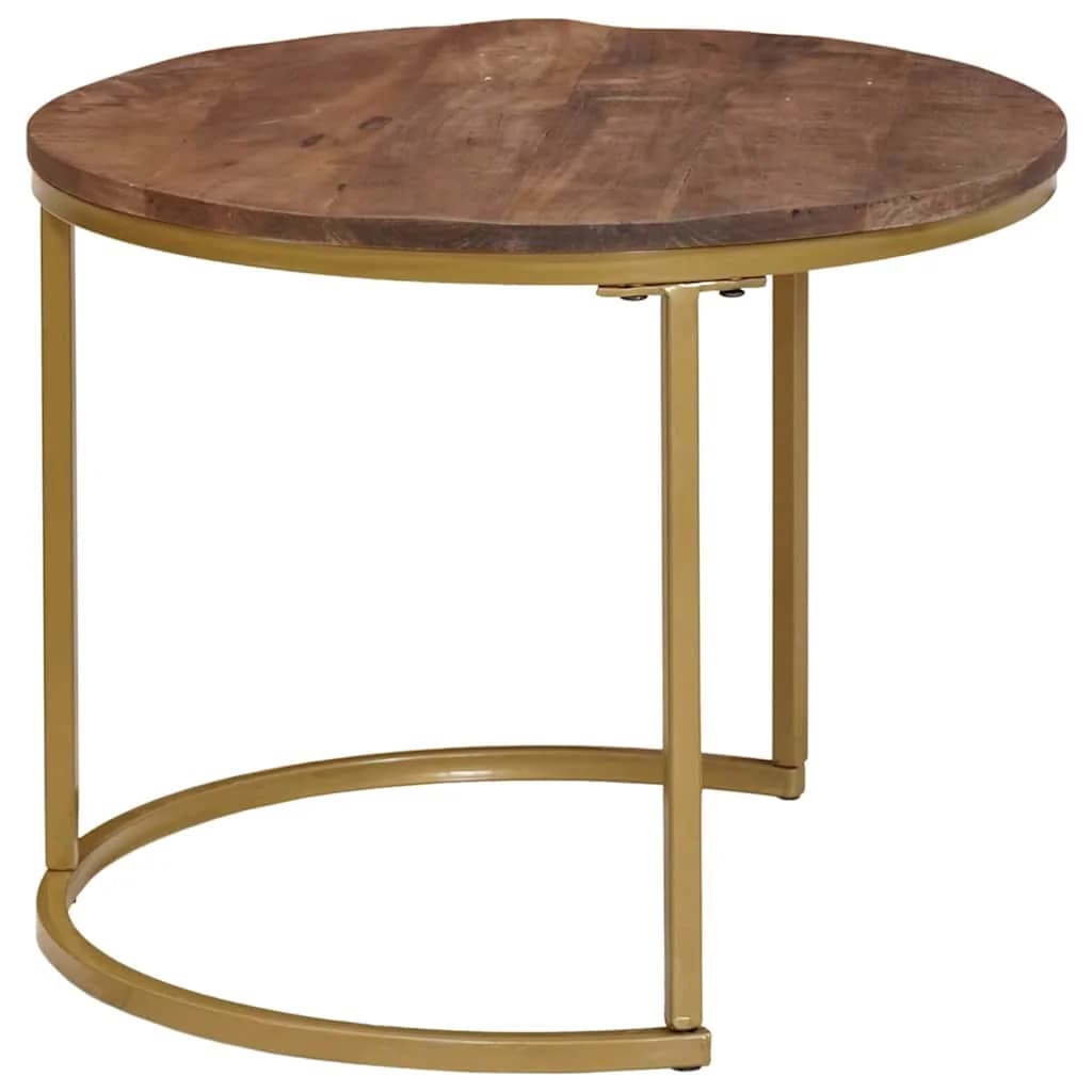 Mize za kavo z gnezdenjem 2 kos Temno rjava 50 x 50 x 40 cm - slika 7