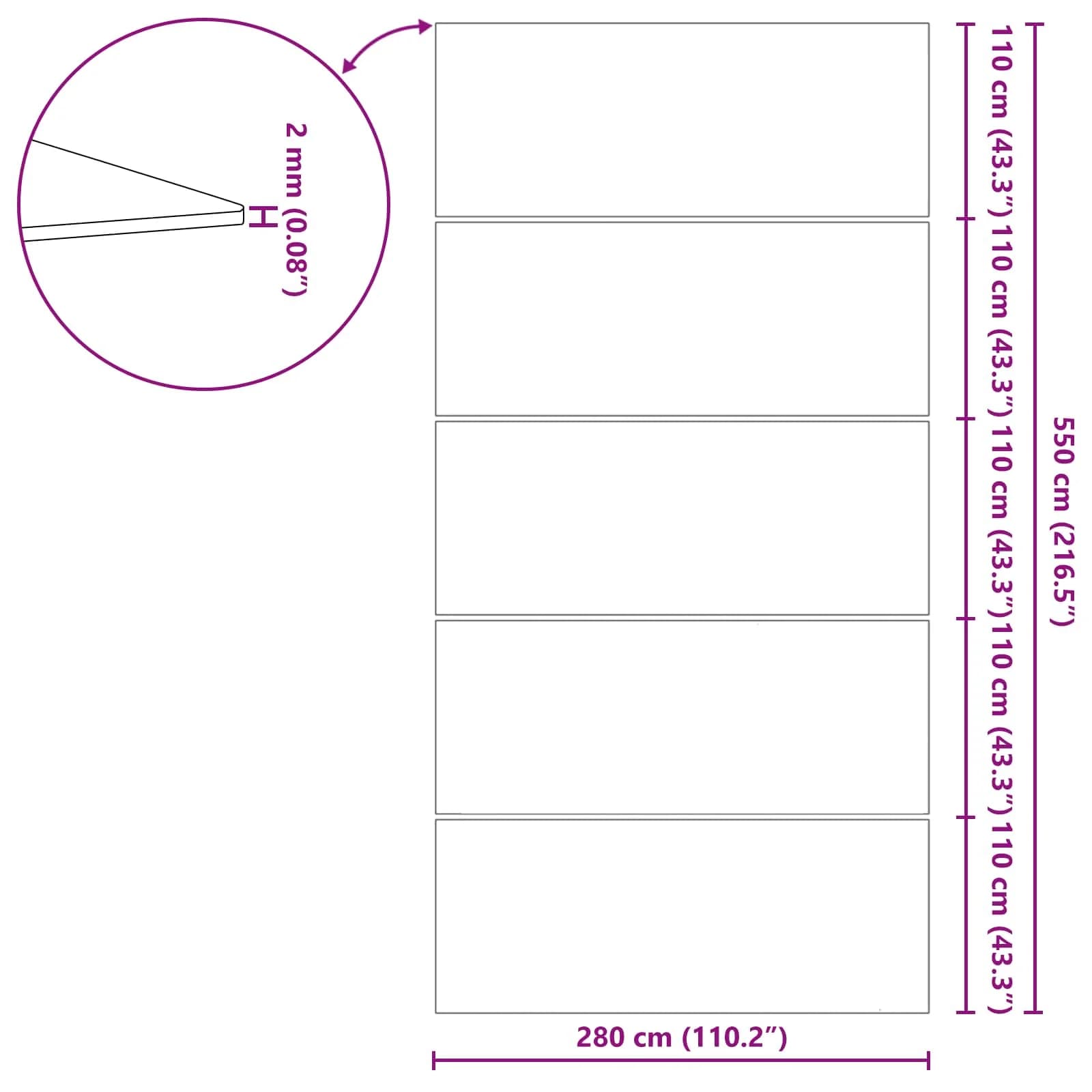 Podloga za bazen Črna 550 x 280 x 0,1 cm Netrdno blago - slika 10