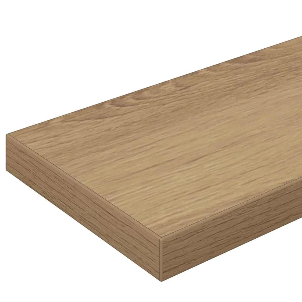 Polica za knjige 3 nivojev 4 kos 100 x 10 x 1,5 cm Rjava - slika 9