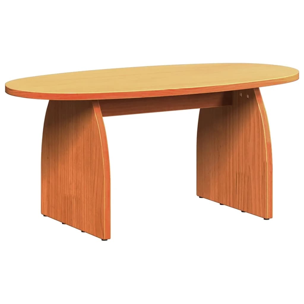 Klubska miza Voskast rjav 80 x 40 x 35 cm Masivno borovo les - slika 8