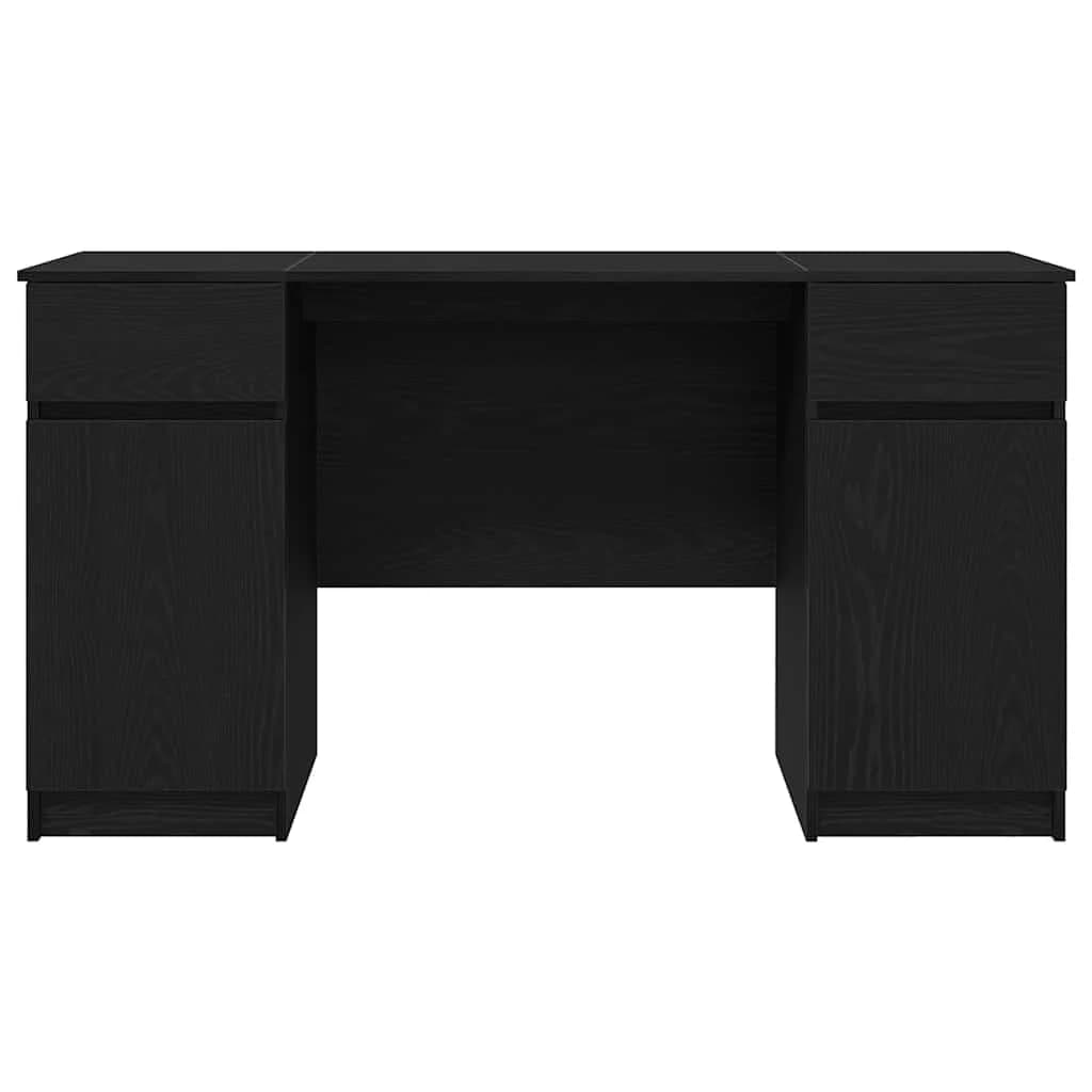 Miza Črni hrast Inženirski les 140 x 49 x 76 cm - slika 7