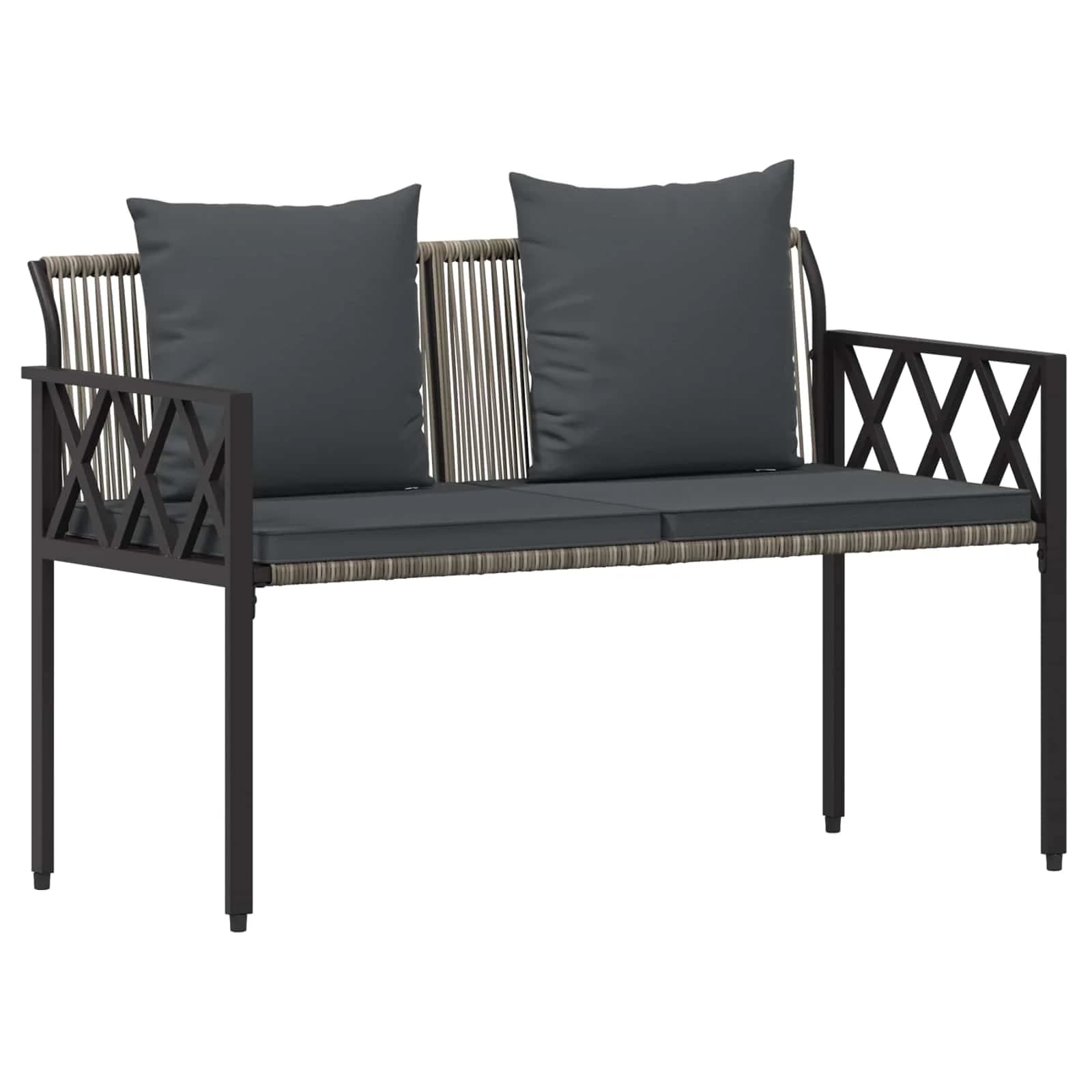 Zunanje klopi 2 -Seater 116 x 56 x 75 cm poli ratan - slika 2