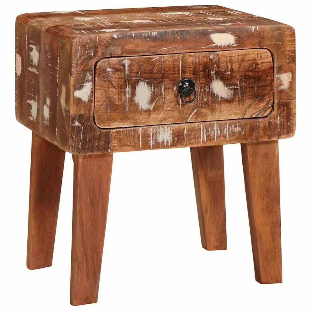 Stranska miza Rjava 40 x 32 x 46 cm Trdna obnovljena les