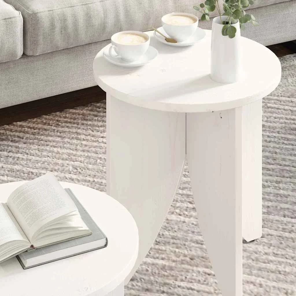 Klubska miza 2 kos Bela 41,5 x 41,5 x 44 cm - slika 4