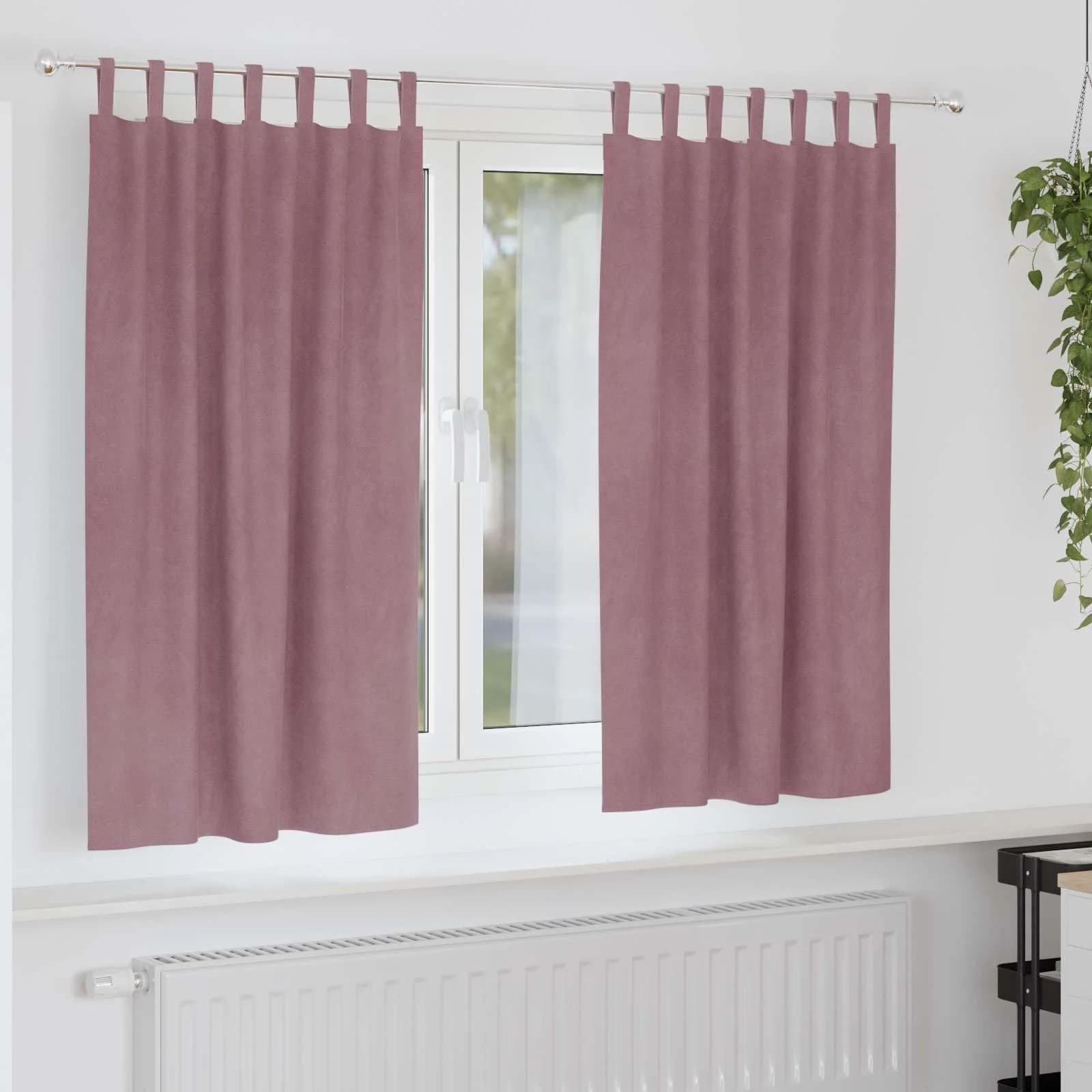 Zatemnitvene zavese 2 kos Temno roza 140 x 175 cm Žamet