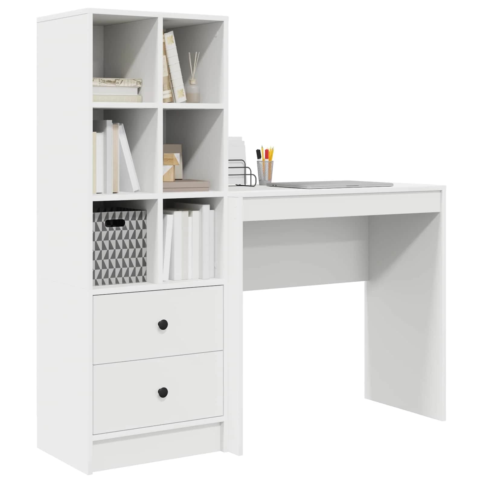Miza Bela 125,5 x 40 x 127 cm 2 kos - slika 3