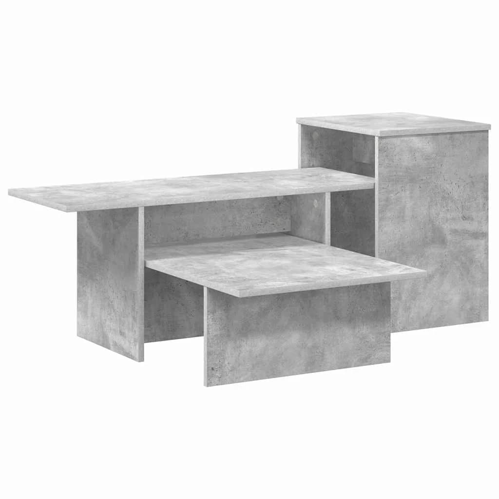 Konzolna miza Betonsko siva 91,5 x 35 x 38,5 cm Inženirski les - slika 2