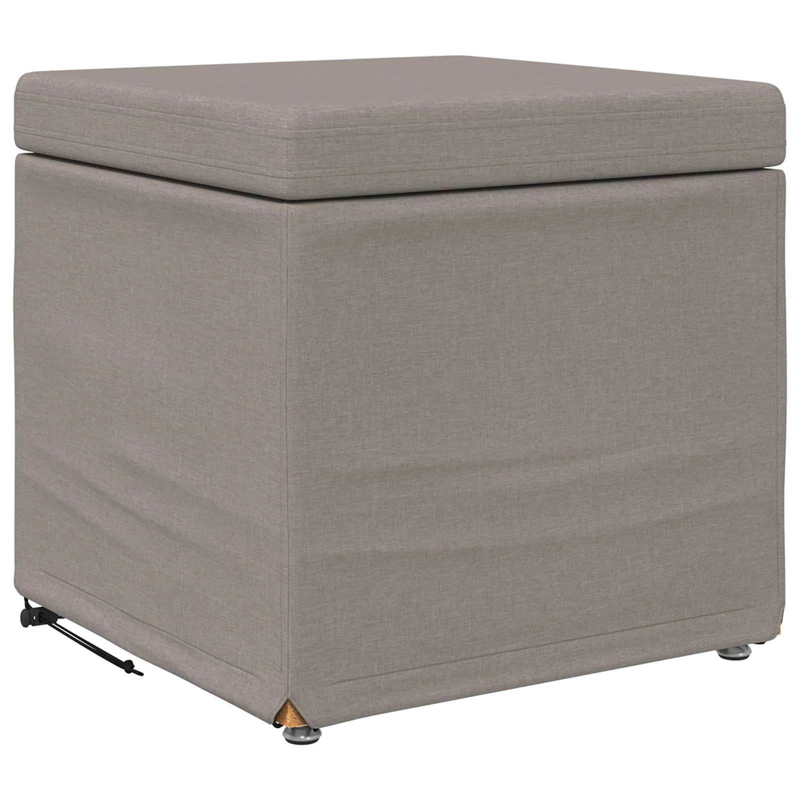 Stolica Taupe 41 x 41 x 40 cm Tkanina in obdelano les - slika 2