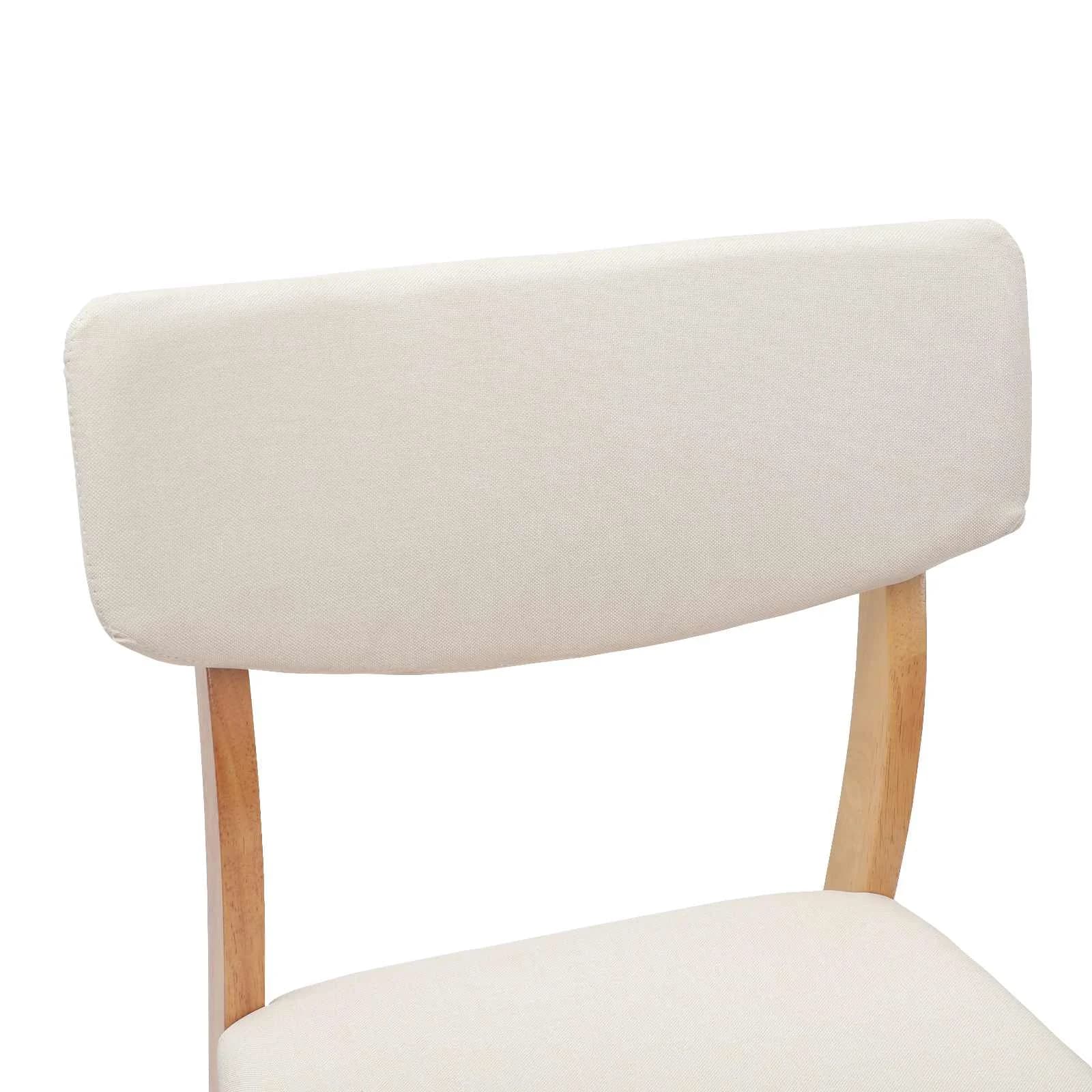 Jedilni stoli 2 kos Masivno gumovo les Naravna 48 x 49 x 95 cm - slika 8