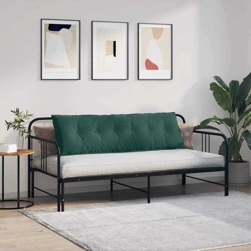 Poglavni vzglavnik Temno zelena 160 x 50 cm Žametna tkanina - slika 4