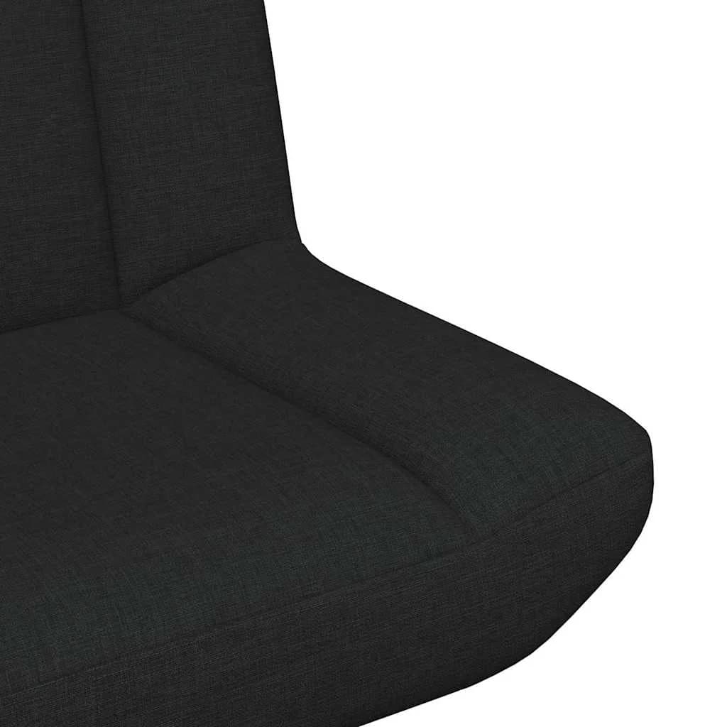 Vrtljiv stol Črna 63 x 75 x 76 cm blago - slika 7