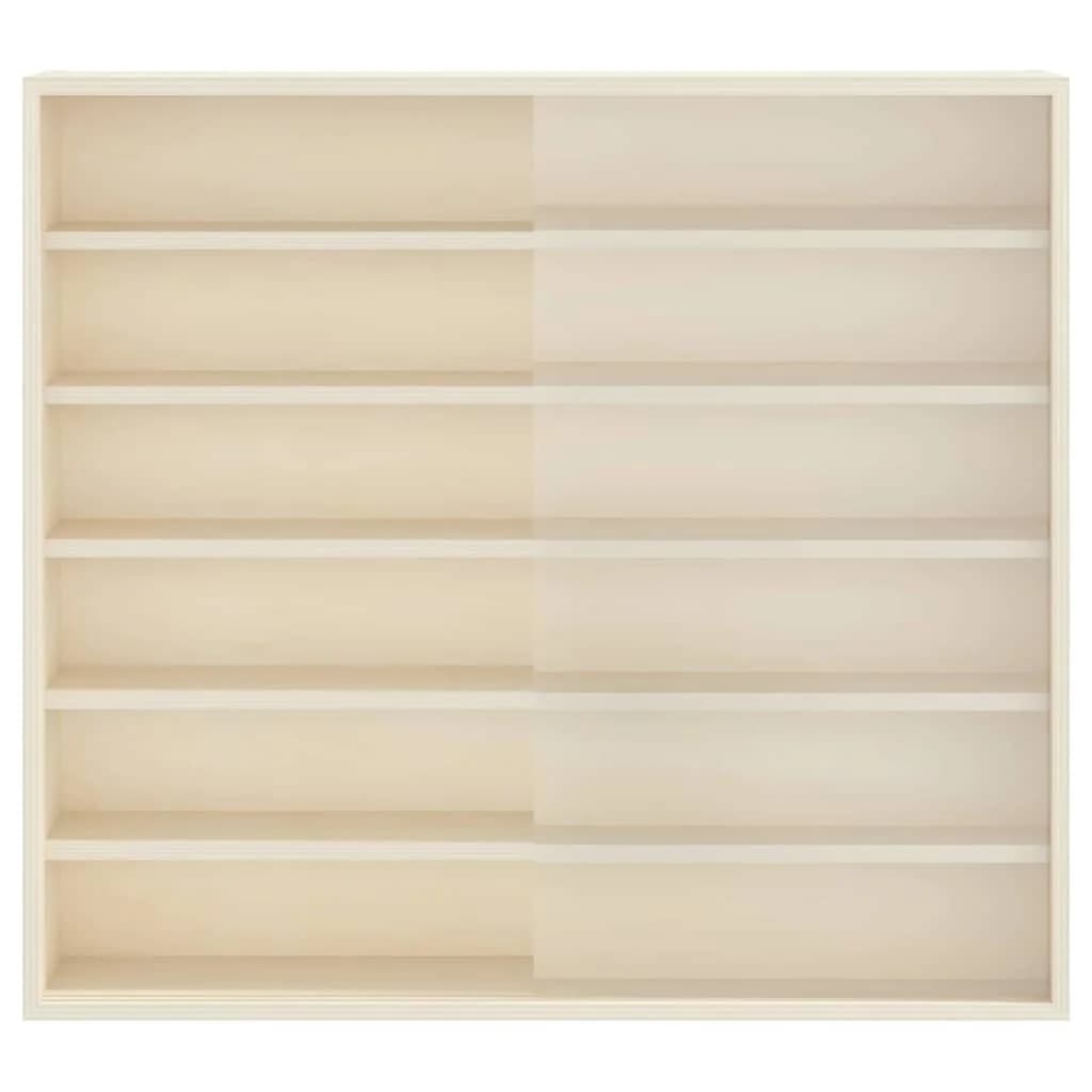 Stenska vitrina s polico Bež 60 x 8,5 x 54 cm Vezani les - slika 5