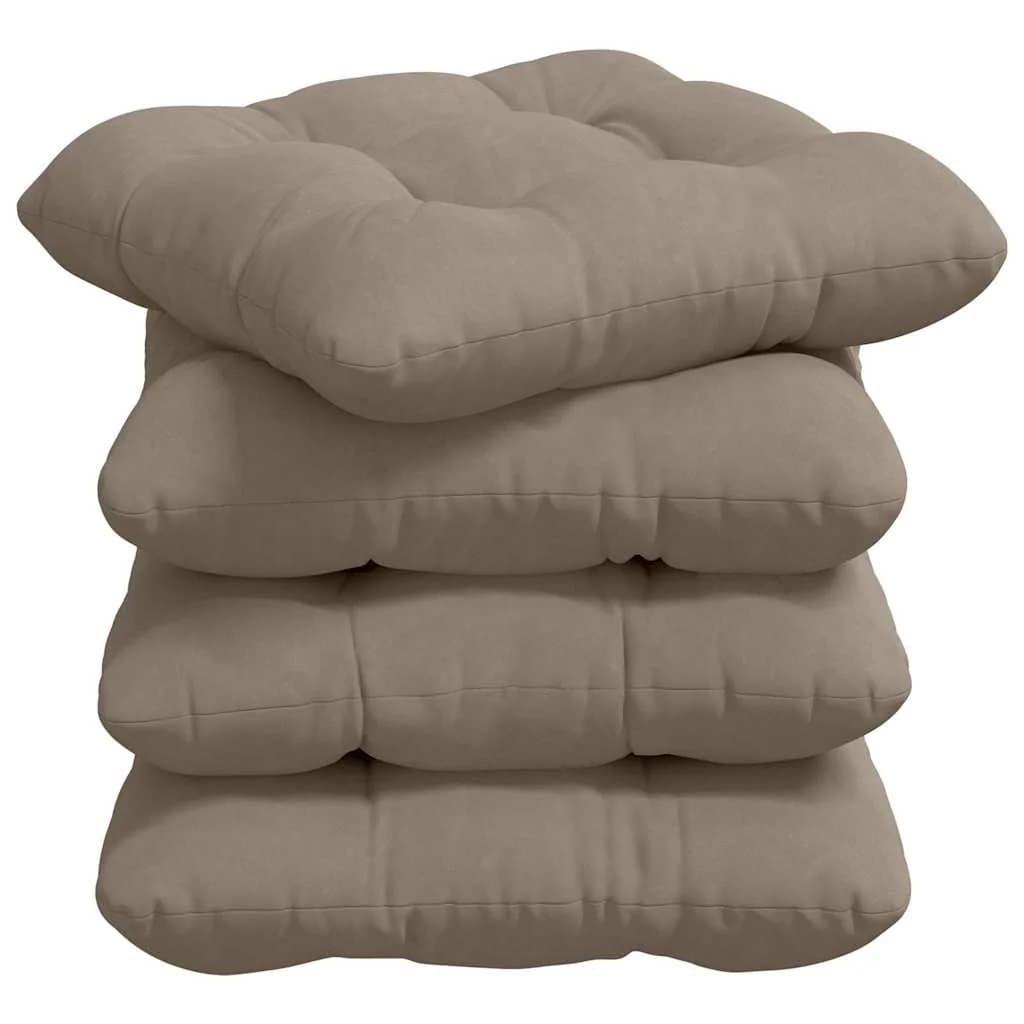 Sedežne blazine 4 kos Mikrofiber tkanina Taupe 40 x 40 cm - slika 2