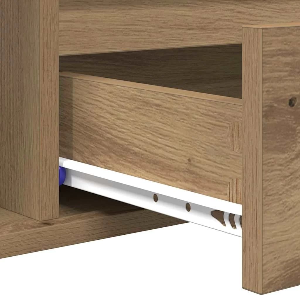 Klubska miza Umetni hrast 90 x 49 x 45 cm Inženirski les - slika 10