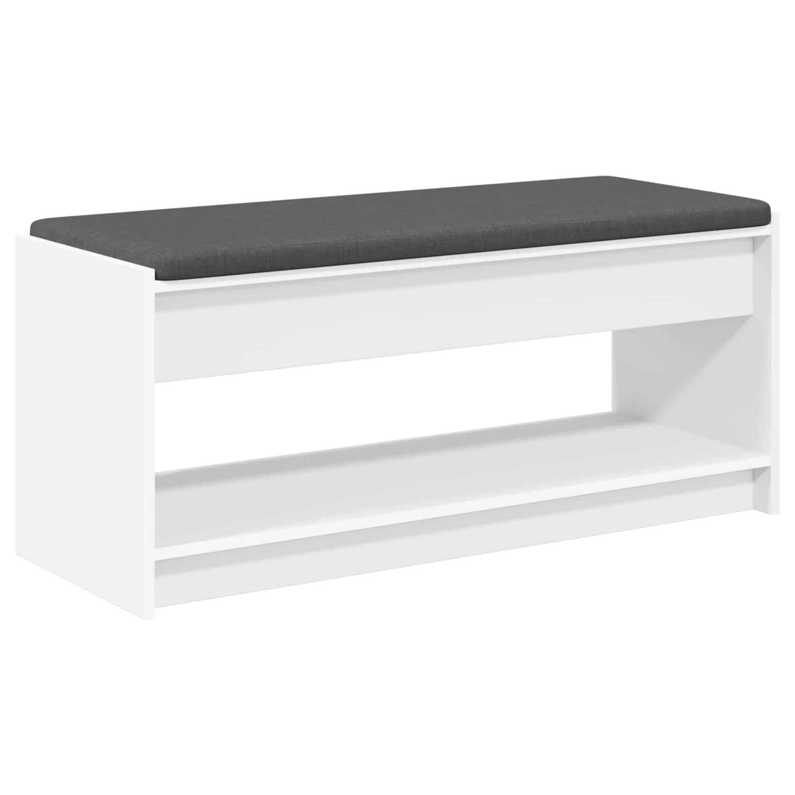 Haldna klop Bela 103 x 38 x 45 cm Oblikovan Les in Tkanina - slika 2