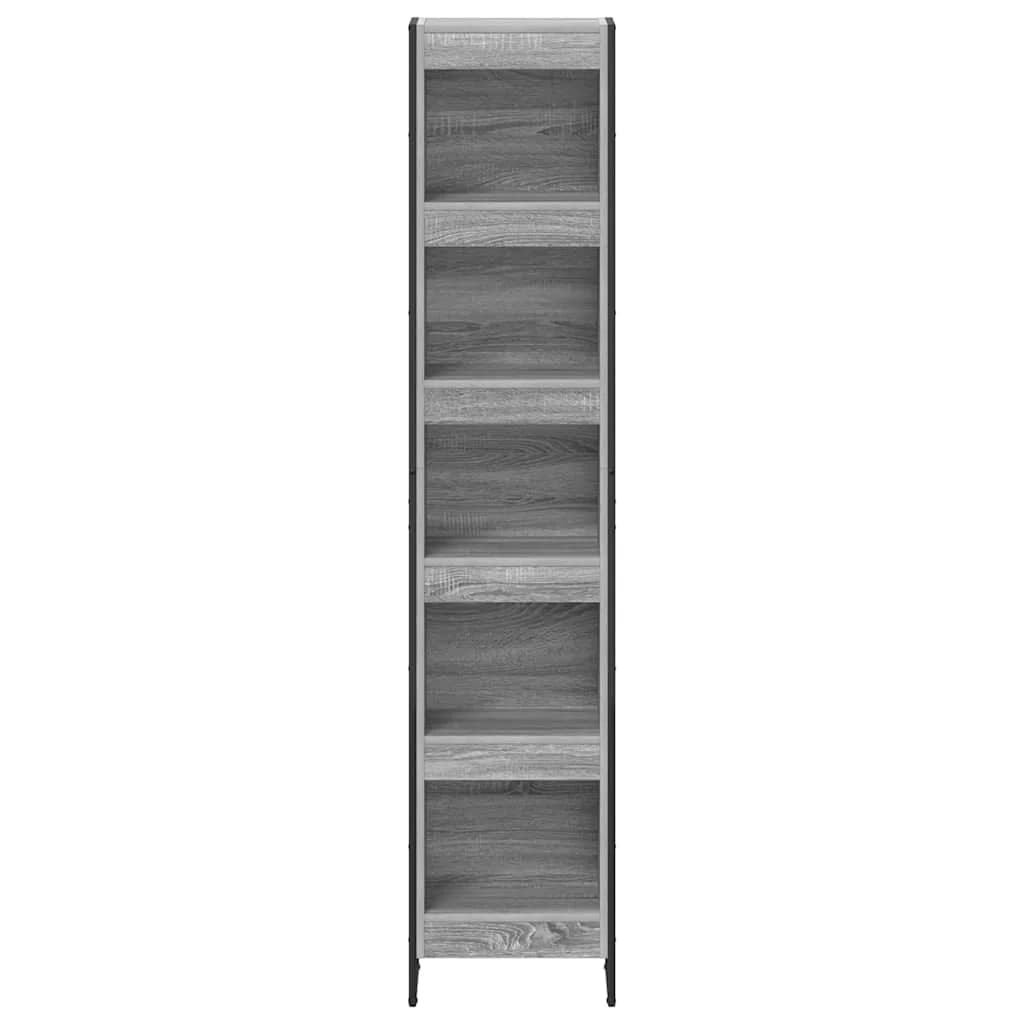 Knjigovni omar 40 x 30 x 189,5 cm Inženirski les Siva Sonoma - slika 5