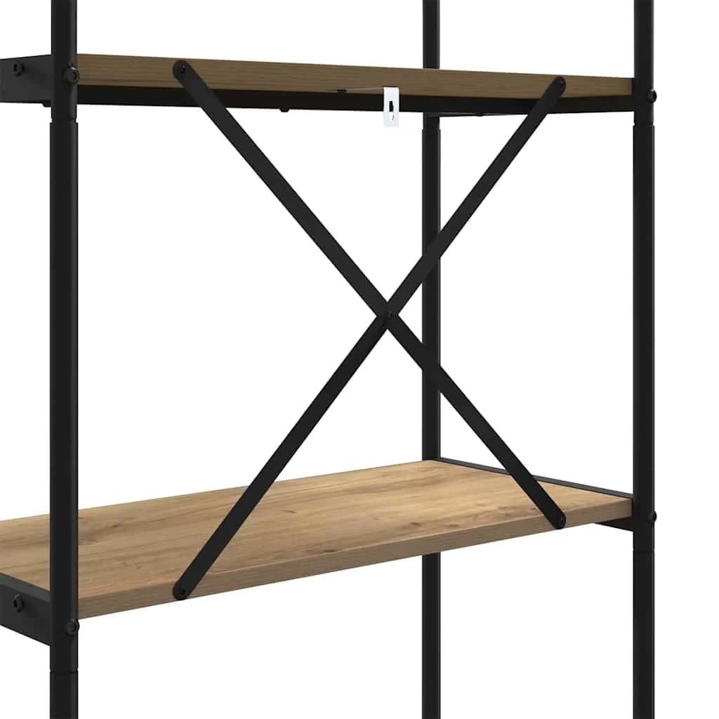 Knjižna polica 3 nivojev 60 x 30 x 109 cm Inženirski les - slika 9